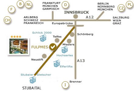 Directions to the Donnerhof**** Stubaital